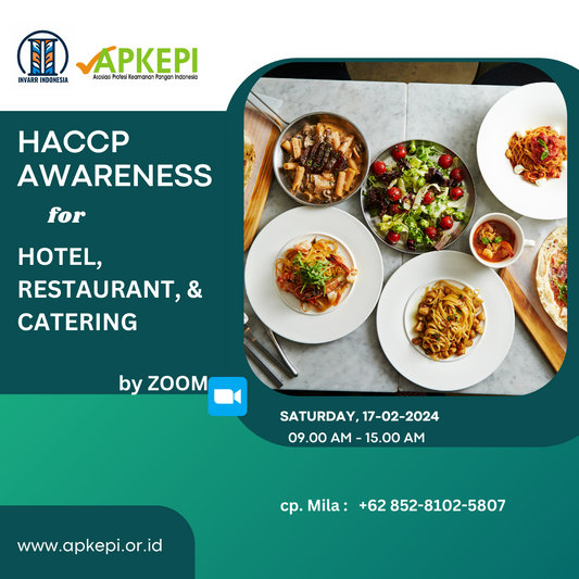 HACCP AWARENESS TRAINING FOR HOTEL, RESTAURANT, CATERING